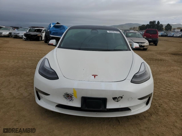 2022 Tesla Model 3 Long Range with VIN 5YJ3E1EB9NF166878, listed as a Copart auction lot 45726195 with 156,000 mi miles and Salvage Title. Bid and sale history available at carsss.com. Image 5.