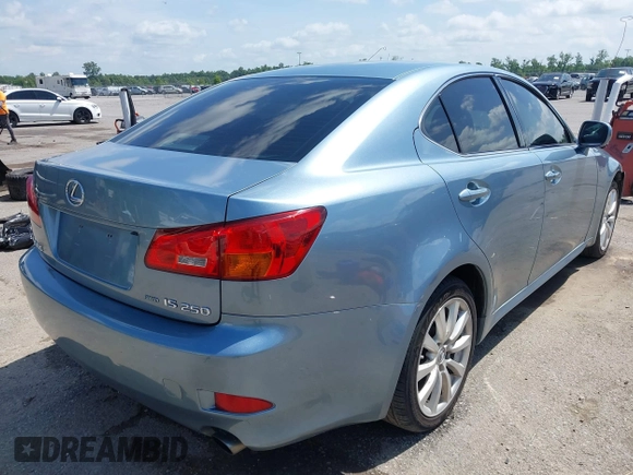 2006 Lexus IS 250 with VIN JTHCK262762005185, listed as a IAAI auction lot 42260912 with 131,653 mi miles and . Bid and sale history available at DreamBid. Image 4.
