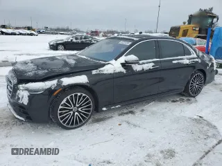 2021 Mercedes-Benz S S 580 with VIN W1K6G7GB1MA042303, listed as a Copart auction lot 45225205 with 25,028 mi miles and Clean Title. Bid and sale history available at carsss.com. Image 1.