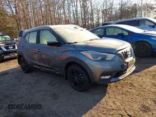 2020 Nissan Kicks SR with VIN 3N1CP5DV6LL578092, listed as a IAAI auction lot 41410993 with 14,992 mi miles. Bid and sale history available at carsss.com. Image 1.