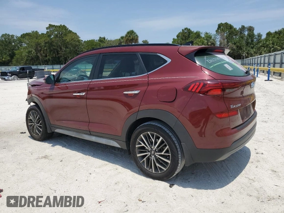 2020 Hyundai Tucson Ultimate with VIN KM8J33AL8LU255297, listed as a Copart auction lot 57550635 with Not provided miles and Salvage title. Bid and sale history available at DreamBid. Image 2.