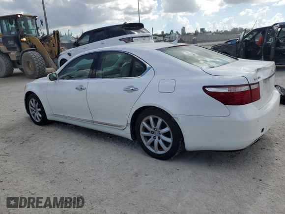 2007 Lexus LS 460 with VIN JTHBL46F275038229, listed as a Copart auction lot 61937645 with 81,691 mi miles and Clean title. Bid and sale history available at DreamBid. Image 2.