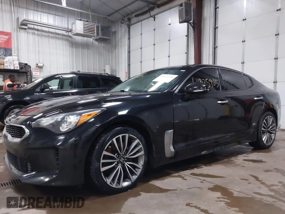 2018 Kia Stinger Premium with VIN KNAE25LA4J6011127, listed as a IAAI auction lot 41825905 with 79,582 mi miles. Bid and sale history available at carsss.com. Image 20.