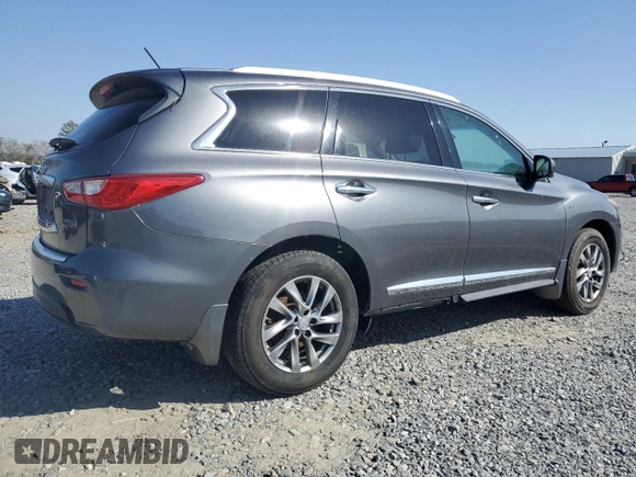 2015 Infiniti QX60 with VIN 5N1AL0MMXFC506575, listed as a Copart auction lot 48435245 with 61,198 mi miles and Salvage Title. Bid and sale history available at DreamBid. Image 3.