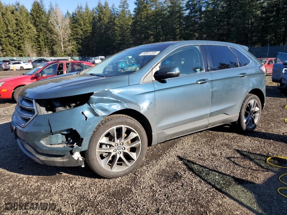 2016 Ford Edge Titanium with VIN 2FMPK4K9XGBC53133, listed as a Copart auction lot 44601205 with 105,454 mi miles and Salvage Title. Bid and sale history available at carsss.com. Image 1.