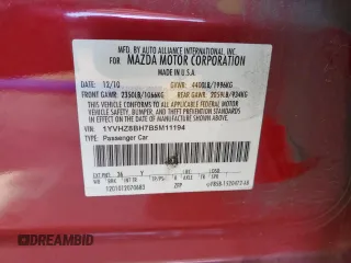 2011 Mazda Mazda6 i Sport with VIN 1YVHZ8BH7B5M11194, listed as a Copart auction lot 45155575 with 140,500 mi miles and Salvage Title. Bid and sale history available at carsss.com. Image 12.