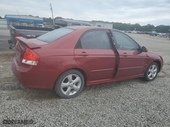 2009 Kia Spectra EX with VIN KNAFE221995022444, listed as a Copart auction lot 70231984 with 257,120 mi miles and Clean Title. Bid and sale history available at carsss.com. Image 3.