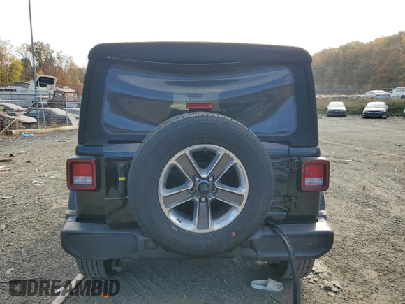 2023 Jeep Wrangler Sahara with VIN 1C4HJXEN9PW512425, listed as a Copart auction lot 78829304 with 34,085 mi miles and Salvage Title. Bid and sale history available at carsss.com. Image 6.