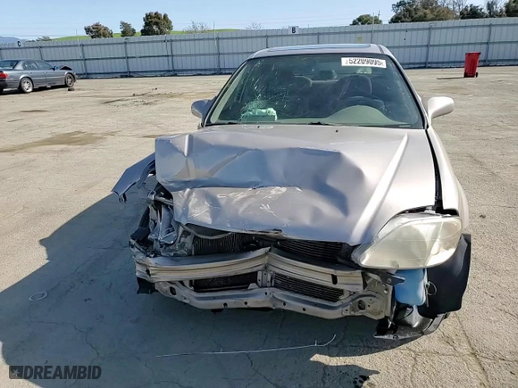 2000 Honda Civic EX with VIN 2HGEJ8644YH574444, listed as a Copart auction lot 52209095 with 113,659 mi miles and Salvage Title. Bid and sale history available at carsss.com. Image 10.