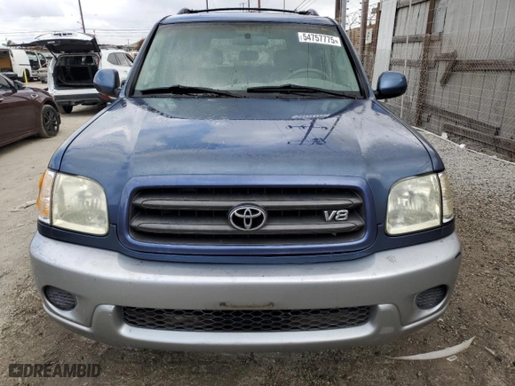 2001 Toyota Sequoia SR5 with VIN 5TDZT34A01S036742, listed as a Copart auction lot 54757775 with 211,363 mi miles and Clean Title. Bid and sale history available at carsss.com. Image 5.