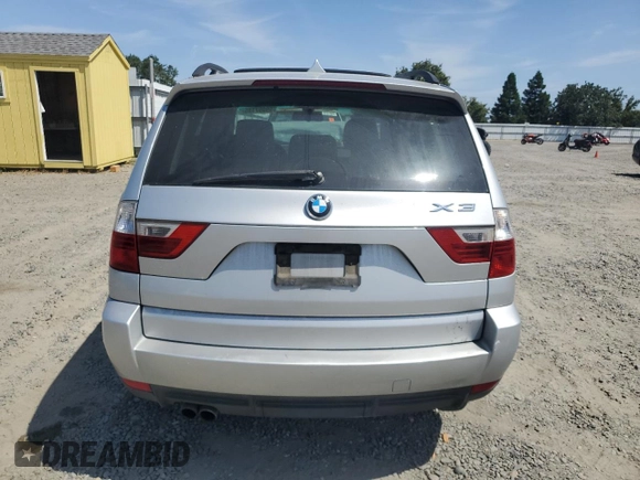 2007 BMW X3 3.0si with VIN WBXPC93437WF14205, listed as a Copart auction lot 59057185 with 205,468 mi miles and Salvage title. Bid and sale history available at DreamBid. Image 6.