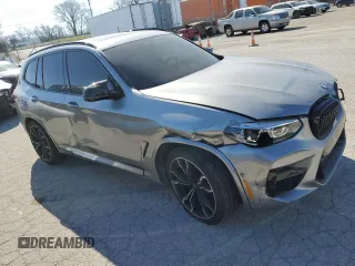 2021 BMW X3 M with VIN 5YMTS0C06M9G49879, listed as a Copart auction lot 45193814 with 27,993 mi miles and Non Repairable. Bid and sale history available at carsss.com. Image 4.