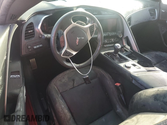 2015 Chevrolet Corvette Z51 2LT z VIN 1G1YJ2D79F5109676, wystawiony jako Copart lot #75952144 z przebiegiem Nie podano mil oraz Szkoda całkowita • Salvage title. Historia ofert i sprzedaży dostępna na DreamBid. Obrazek 8.