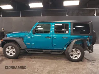 2020 Jeep Wrangler Unlimited Sport S z VIN 1C4HJXDN9LW194222, wystawiony jako IAAI lot #42079625 z przebiegiem 78 437 mil mil oraz . Historia ofert i sprzedaży dostępna na DreamBid. Obrazek 14.