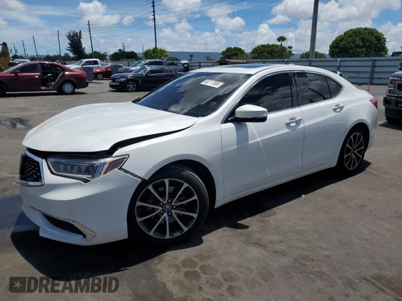 2020 Acura TLX with VIN 19UUB2F38LA006301, listed as a Copart auction lot 60717985 with 59,445 mi miles and Salvage title. Bid and sale history available at DreamBid. Image 1.