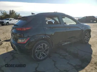 2023 Hyundai Kona N Line with VIN KM8K3CA30PU012643, listed as a Copart auction lot 44437365 with 39,334 mi miles and Salvage Title. Bid and sale history available at carsss.com. Image 3.