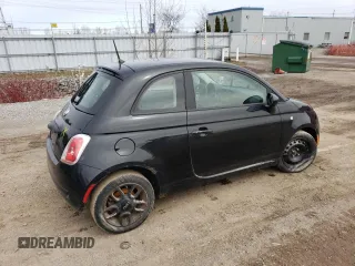 2013 FIAT 500 Pop with VIN 3C3CFFARXDT542148, listed as a Copart auction lot 52289095 with 0 mi miles and Non Repairable. Bid and sale history available at carsss.com. Image 3.