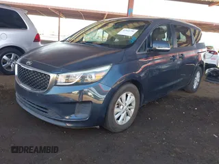 2016 Kia Sedona LX with VIN KNDMB5C18G6202573, listed as a IAAI auction lot 41841796 with 68,568 mi miles. Bid and sale history available at carsss.com. Image 2.