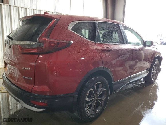 2020 Honda CR-V Hybrid EX-L with VIN 7FART6H88LE015691, listed as a Copart auction lot 53718345 with 37,991 mi miles and Salvage Title. Bid and sale history available at carsss.com. Image 3.