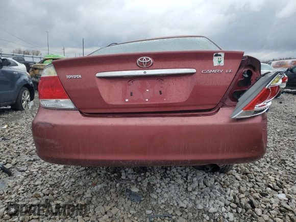 2006 Toyota Camry STD with VIN 4T1BE32K46U158803, listed as a Copart auction lot 45568444 with 0 mi miles and Salvage Title. Bid and sale history available at carsss.com. Image 6.
