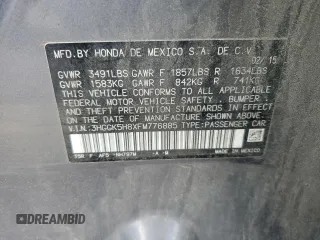 2015 Honda Fit EX-L z VIN 3HGGK5H8XFM776885, wystawiony jako Copart lot #57298225 z przebiegiem Nie podano mil oraz Szkoda całkowita • Salvage title. Historia ofert i sprzedaży dostępna na DreamBid. Obrazek 12.