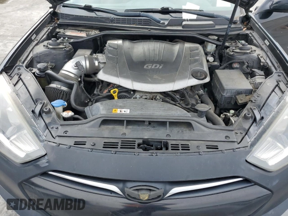 2013 Hyundai Genesis Coupe Grand Touring with VIN KMHHU6KJ7DU098549, listed as a Copart auction lot 57815265 with 115,763 mi miles and Salvage title. Bid and sale history available at DreamBid. Image 11.