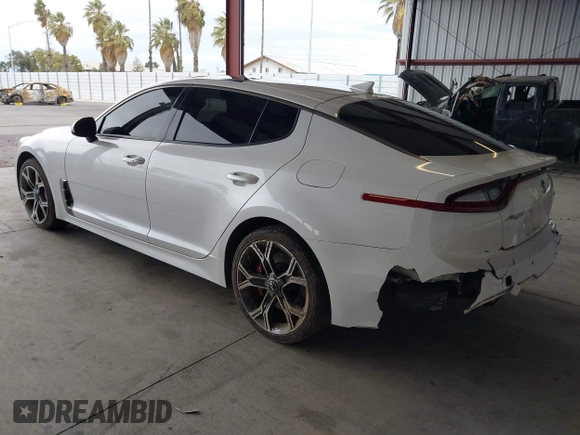 2019 Kia Stinger GT1 with VIN KNAE45LC4K6045047, listed as a IAAI auction lot 41489423 with 75,845 mi miles and . Bid and sale history available at DreamBid. Image 3.