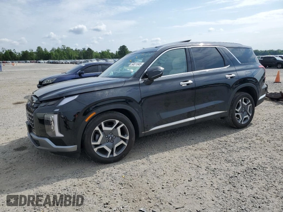 2024 Hyundai Palisade Limited z VIN KM8R5DGE0RU785025, wystawiony jako Copart lot #54611045 z przebiegiem 7 477 mil mil oraz Szkoda całkowita • Salvage title. Historia ofert i sprzedaży dostępna na DreamBid. Obrazek 1.