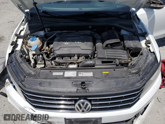 2017 Volkswagen Passat SE with VIN 1VWBT7A30HC013663, listed as a Copart auction lot 58043215 with 76,708 mi miles and Salvage title. Bid and sale history available at DreamBid. Image 11.