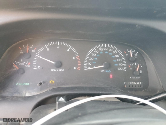 2001 Dodge Ram 1500 with VIN 3B7HC13Y31M536652, listed as a Copart auction lot 42583405 with 236,200 mi miles and Clean Title. Bid and sale history available at carsss.com. Image 9.