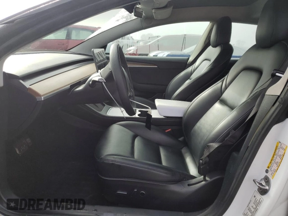 2021 Tesla Model 3 Standard Range Plus with VIN 5YJ3E1EA1MF066389, listed as a Copart auction lot 48053925 with 119,105 mi miles and Salvage Title. Bid and sale history available at carsss.com. Image 7.