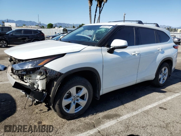 2022 Toyota Highlander LE with VIN 5TDBZRBHXNS204542, listed as a Copart auction lot 56551225 with 71,135 mi miles and Salvage title. Bid and sale history available at DreamBid. Image 1.