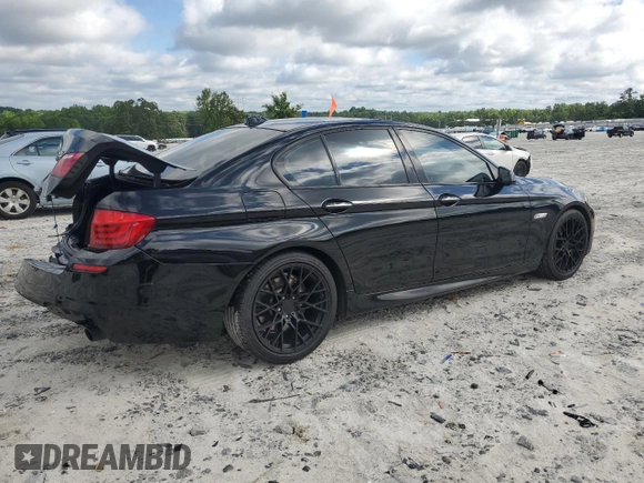 2013 BMW 5 Series 535i with VIN WBAFR7C57DC829343, listed as a Copart auction lot 61143005 with 127,779 mi miles and Salvage title. Bid and sale history available at DreamBid. Image 3.