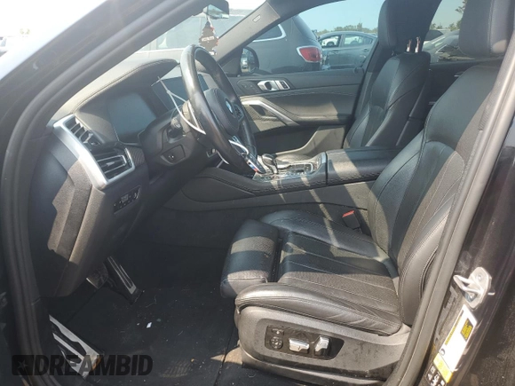 2021 BMW X6 M50i with VIN 5UXCY8C04M9E36899, listed as a Copart auction lot 68819334 with 72,808 mi miles and Salvage Title. Bid and sale history available at carsss.com. Image 7.