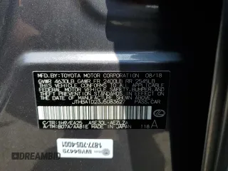 2018 Lexus IS 300 with VIN JTHBA1D23J5083627, listed as a Copart auction lot 59932835 with 72,619 mi miles and Salvage title. Bid and sale history available at DreamBid. Image 12.