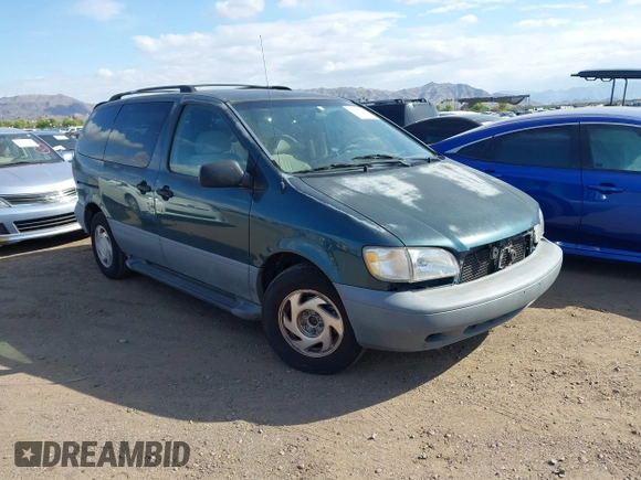 1998 Toyota Sienna LE with VIN 4T3ZF13CXWU049115, listed as a IAAI auction lot 42193159 with 194,313 mi miles and . Bid and sale history available at DreamBid. Image 1.
