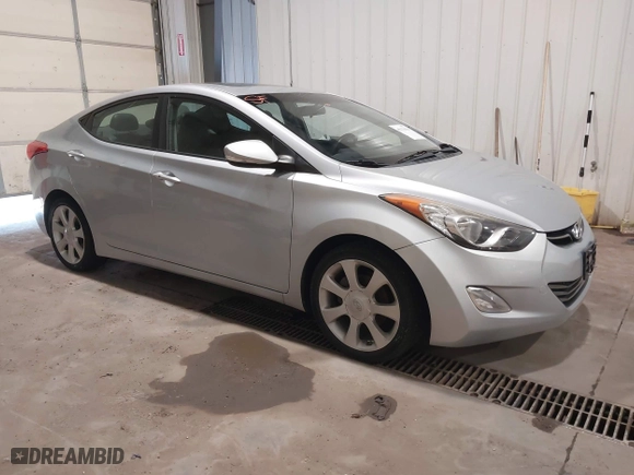 2012 Hyundai Elantra GLS with VIN 5NPDH4AE8CH100012, listed as a IAAI auction lot 40133634 with 82,423 mi miles. Bid and sale history available at carsss.com. Image 1.