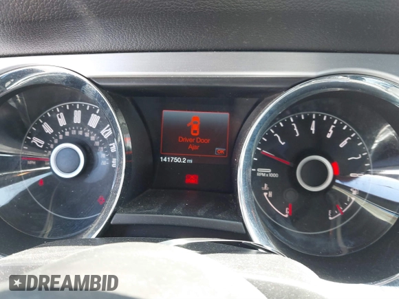 2014 Ford Mustang V6 with VIN 1ZVBP8EM9E5297226, listed as a IAAI auction lot 41627327 with 141,750 mi miles. Bid and sale history available at carsss.com. Image 7.