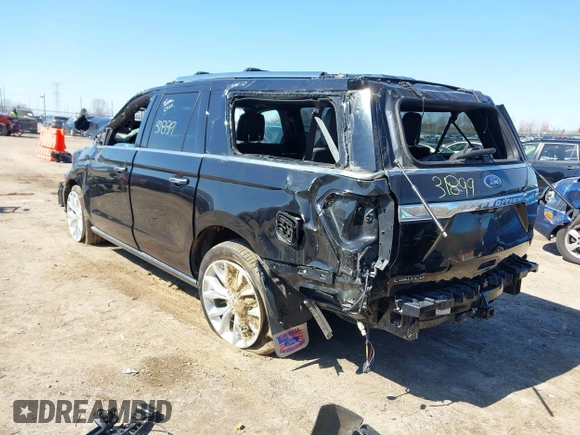 2019 Ford Expedition Max Limited with VIN 1FMJK2AT0KEA08054, listed as a IAAI auction lot 41983731 with 59,812 mi miles and . Bid and sale history available at DreamBid. Image 3.