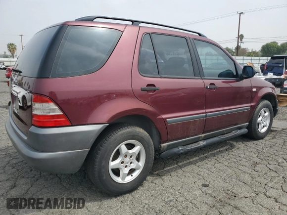1999 Mercedes-Benz M 320/430/500 with VIN 4JGAB54E7XA099742, listed as a Copart auction lot 53672645 with 167,750 mi miles and Clean Title. Bid and sale history available at DreamBid. Image 3.