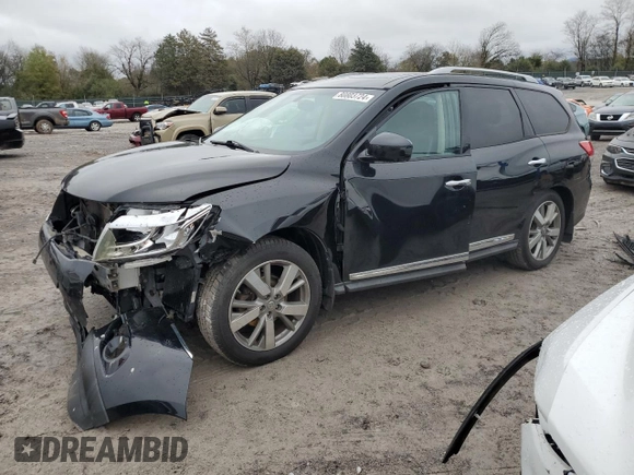 2013 Nissan Pathfinder SL with VIN 5N1AR2MM9DC638749, listed as a Copart auction lot 80803724 with 172,675 mi miles and Salvage Title. Bid and sale history available at carsss.com. Image 1.
