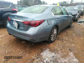 2019 Infiniti Q50 Luxe with VIN JN1EV7AP0KM513825, listed as a IAAI auction lot 41310796 with 92,131 mi miles and . Bid and sale history available at DreamBid. Image 4.