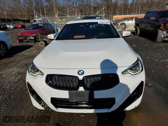 2022 BMW 2 Series 230i with VIN 3MW23CM00N8C58220, listed as a Copart auction lot 44397495 with 35,499 mi miles and Salvage Title. Bid and sale history available at carsss.com. Image 5.