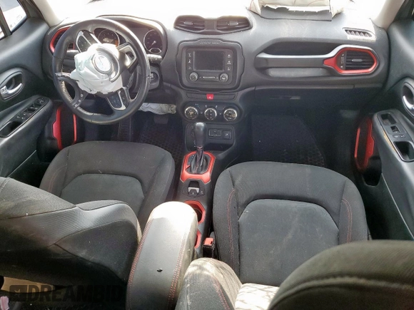2015 Jeep Renegade Trailhawk with VIN ZACCJBCT7FPC17933, listed as a Copart auction lot 59749325 with Not provided miles and Salvage title. Bid and sale history available at DreamBid. Image 8.
