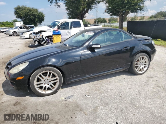 2007 Mercedes-Benz SLK-Class 3.0L with VIN WDBWK54F27F138919, listed as a Copart auction lot 72077514 with 64,519 mi miles and Salvage Title. Bid and sale history available at carsss.com. Image 1.