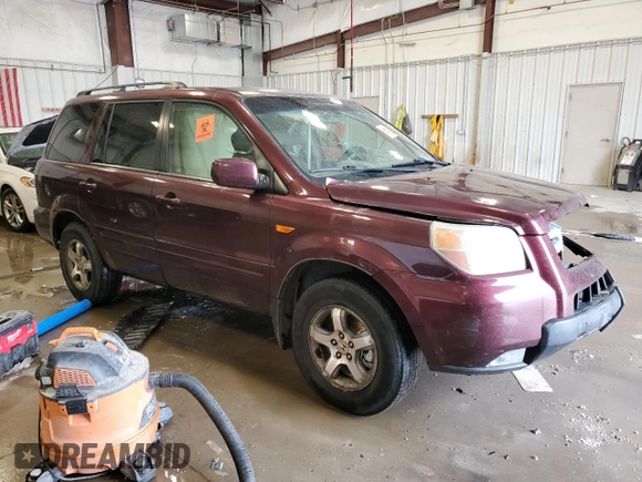 2007 Honda Pilot EX-L with VIN 2HKYF18547H535420, listed as a Copart auction lot 56931095 with 223,086 mi miles and Non repairable. Bid and sale history available at DreamBid. Image 4.