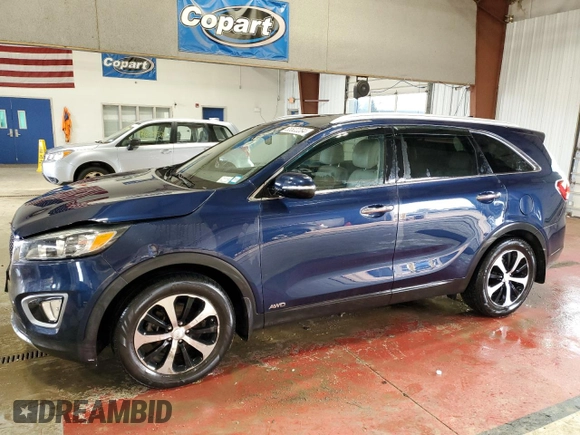 2017 Kia Sorento EX with VIN 5XYPHDA10HG276724, listed as a Copart auction lot 85522284 with 92,060 mi miles and Salvage Title. Bid and sale history available at carsss.com. Image 1.