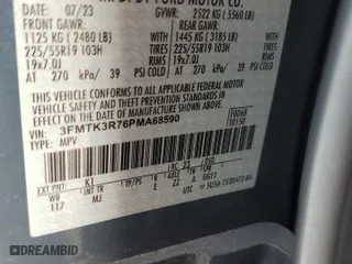 2023 Ford Mustang Mach-E Premium with VIN 3FMTK3R76PMA68590, listed as a Copart auction lot 45285685 with 16,519 mi miles and Salvage Title. Bid and sale history available at carsss.com. Image 14.