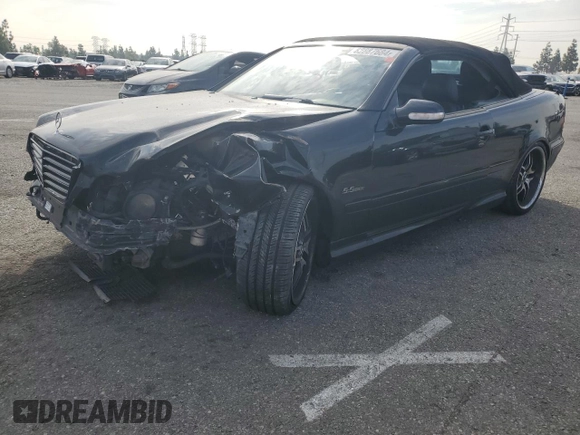 2002 Mercedes-Benz CLK 55 AMG with VIN WDBLK74G62T106105, listed as a Copart auction lot 82887684 with Not Provided miles and Salvage Title. Bid and sale history available at DreamBid. Image 1.