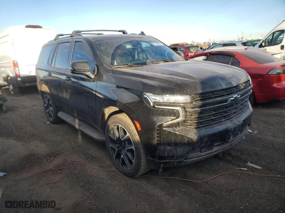 2021 Chevrolet Tahoe RST with VIN 1GNSKRKT3MR282237, listed as a Copart auction lot 81252844 with 56,208 mi miles and Salvage Title. Bid and sale history available at carsss.com. Image 4.